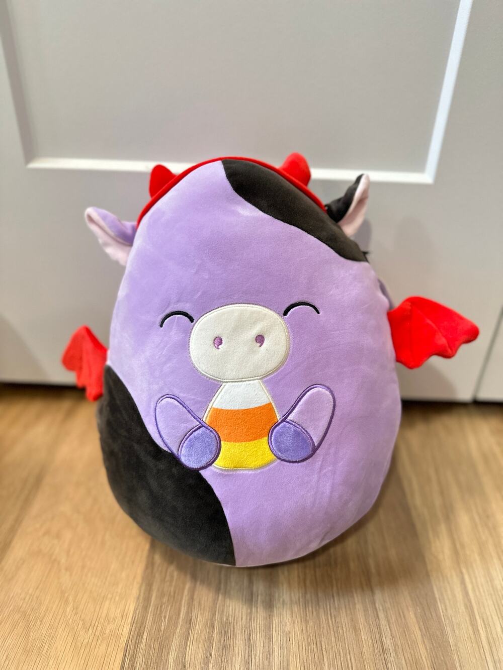Alexie the Cow with Candy Corn & Devil Costume 12” Squishmallow